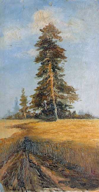 Der Baum und das Weizenfeld von Iwan Iwanowitsch Schischkin, 1889.