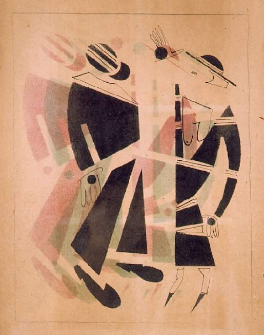 Ein elegantes Paar von Wladimir Wassiljewitsch Lebedew, 1925.