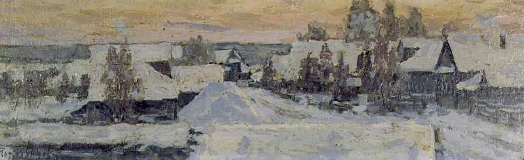 Winterabend von Piotr Ivanovich Petrovicev, 1916.