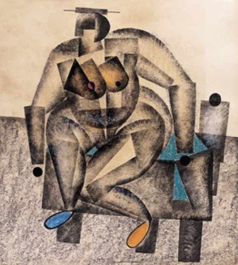 Akt im Sessel von Kazimir Sewerinowitsch Malewitsch, c. 1920.