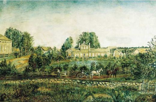 Das Gut. Fantasie in der Art von Soroka von Nikolai Nikolayevich Sapunov, 1905.