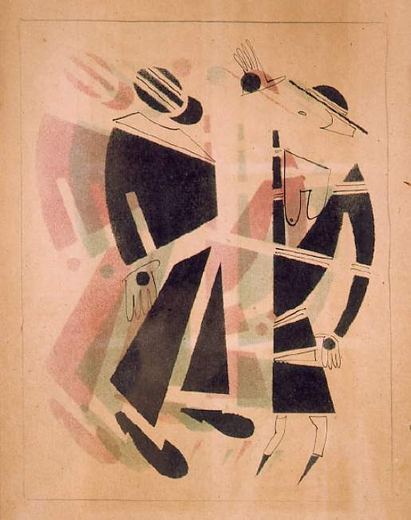 Ein elegantes Paar von Wladimir Wassiljewitsch Lebedew, 1925.