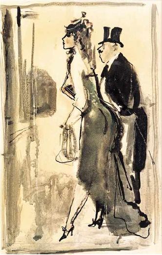 Im Foyer von Konstantin Iwanowitsch Rudakow, 1925.